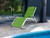 67" Green Foldable and Adjustable Aluminum Outdoor Lounge Chair