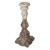 21.5" Two-toned White and Gold Vintage Style Pillar Candle Holder