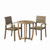 3-Piece Gray Finish Outdoor Furniture Patio Bistro Set - Elegant and Earthy, Perfect for Intimate Conversations