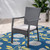 7-Piece Contemporary Outdoor Furniture Patio Dining Set - Gray Cushions