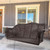Hand Woven Resin Wicker Porch Swing with Chain - Dark Brown