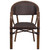 33.25'' Chocolate Brown and Red Aluminum Outdoor Patio Stack Chair - All-Weather Design