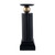 20.25" Black and Gold Column Pillar Candleholder