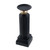 20.25" Black and Gold Column Pillar Candleholder