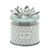 5" Silver and Clear Glass Lotus Box Flower Petals Scented Candle with Lid