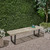61.75" Gray and Black Contemporary Rectangular Outdoor Patio Dining Bench
