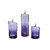 Glitter LED Lighted Candles - 9.5" - Purple and White - Set of 6