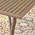 7 Piece Brown and Gray Wood and Wicker Patio Dining Set with Silver Cushions 24"