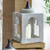 13" Gray and Black Contemporary Outdoor Garden Square Lantern