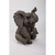15.5" Gray Elephant Baby Sitting with Trunk Up Garden Statue