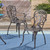 5-Piece Shiny Copper Finish Outdoor Furniture Patio Dining Set