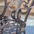 5-Piece Shiny Copper Finish Outdoor Furniture Patio Dining Set