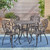 5-Piece Shiny Copper Finish Outdoor Furniture Patio Dining Set