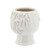 Glossy Finish Ceramic Grandpa Face Planter - 7" - White