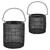 10.25" Black Metal Wire Cage Lantern