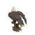 Bald Eagle on Stump with Wings Outdoor Garden Statue - 17.5"