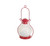 12" Red and White Battery Operated LED Lighted Pine Cone Lantern with Timer