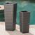 Set of 2 Gray Contemporary Outdoor Patio Flower Pots 31.75"