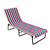 82" Red, Blue and White Striped Rectangular Lounge Chair Beach Towel
