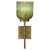 15.75" Vapor Single Wall Sconce in Antique Brass and Aqua Metallic Glass