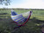 102" Blue and Green Striped Brazilian Style Hammock with Stand