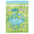 Rectangular “No Crabs Allowed” Green and Blue Garden Flag 18" x 13"