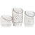 6.5" Madison Links Ivory White Ceramic Small Pillar Candle Holder Lantern
