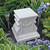 15" White and Gray Classic Statuary Plinth Outdoor Garden Base