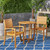 3pc Brown Contemporary Outdoor Patio Bistro Set 36.25"