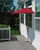 9' Half Canopy Patio Market Umbrella: Red - Sunbrella