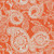 Set of 2 Orange and White Tufted Paisley Swirl Outdoor Wicker Seat Cushions 19"
