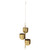 3-Layered Round Bowls Hanging Planter - 20" - Gold