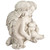 16" Sitting Cherub Angels with Bow and Heart Outdoor Garden Statue