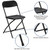 96" Granite White and Black Contemporary Bi-Fold Training Folding Table with Folding Chairs
