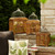 Geometric Wooden Outdoor Birdcage Decorations - 25.25" - Brown - Set of 3