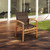 36" Brown Fortuna Teak Patio Armchair with Sling