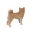 19.5" Beige and Brown Modern Standing Dog Statue
