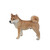 19.5" Beige and Brown Modern Standing Dog Statue