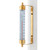 11" Gold and White Glass Tube Window Thermometer