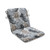 40.5" White and Gray Tropical UV Resistant Patio Rounded Corners Chair Cushion