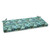45" Blue and Green Paisley Outdoor Patio Bench Cushion