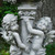 19.25" Cherub Angels Pedestal Bird Bath Outdoor Garden Statue