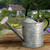 16" Antique Glossy Galvanized Outdoor Watering Can