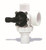 6.25-Inch White HydroTools Pool and Spa Standard Right Outlet 3-Way Ball Valve