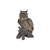 23.5" Eagle Owl on Stump Outdoor Garden Statue