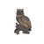 23.5" Eagle Owl on Stump Outdoor Garden Statue