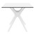 31.5" White Solid Square Patio Dining Table