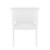 32" White Wickerlook Patio Stackable Dining Arm Chair