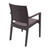 34" Brown Wickerlook Patio Stackable Dining Chair