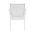 34" White Wickerlook Patio Stackable Dining Chair